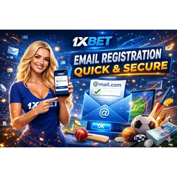 Quick and secure email registration on 1xBet