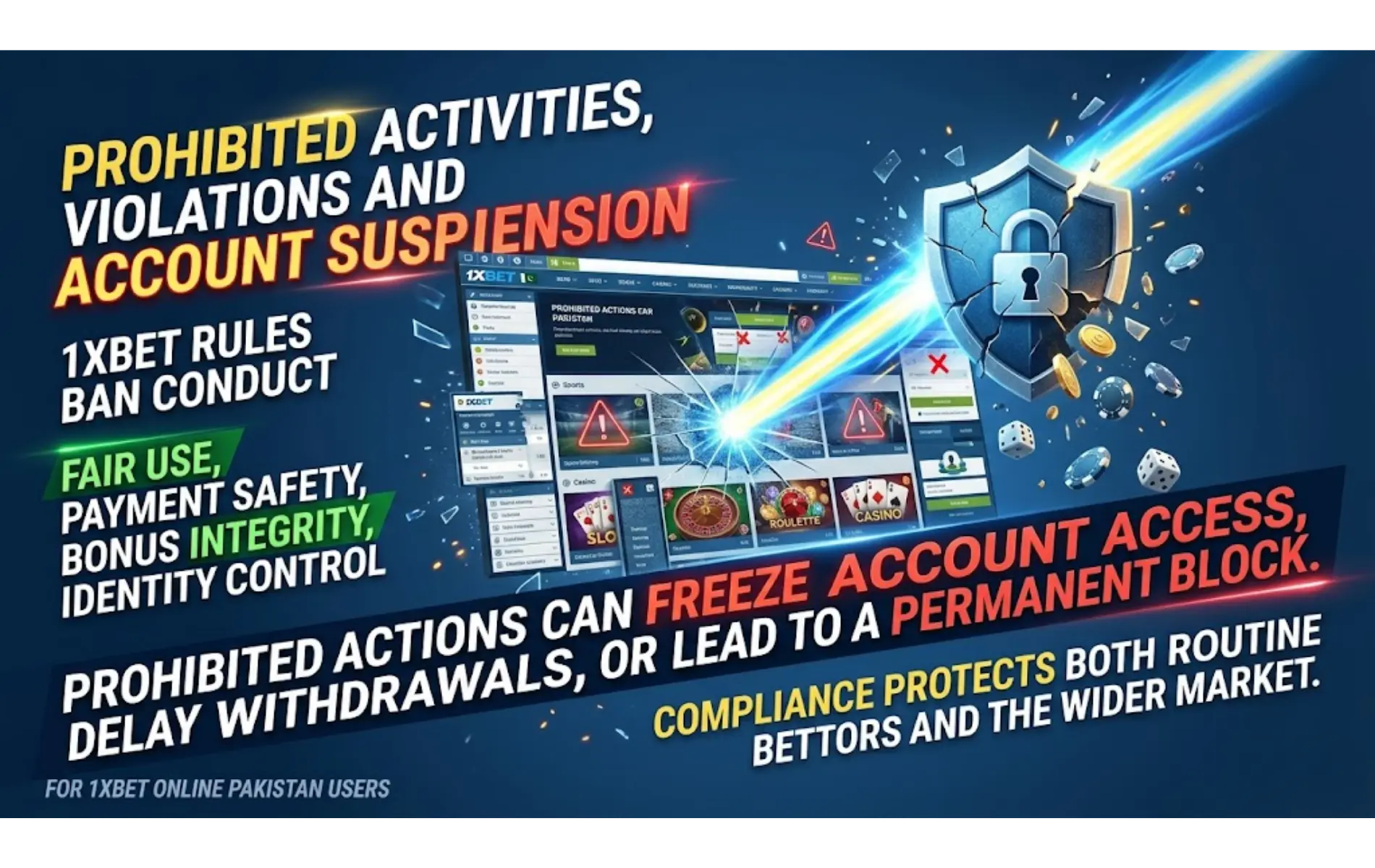 Prohibited Activities, Violations and Account Suspension