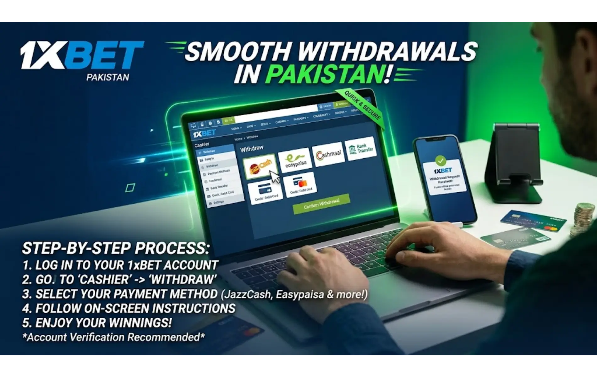 Step-by-Step 1xBet Withdrawal Process